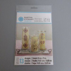 Martha Stewart Crafts Scrolls Adhesive Stencils 13 Designs 5.75"x7.75 #32268 NOS